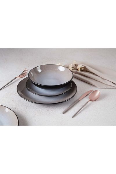 Berlinger Haus 18-piece Plate Set Taupe Bh 10002, Ceramic
