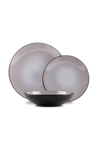 Berlinger Haus 18-piece Plate Set Taupe Bh 10002, Ceramic