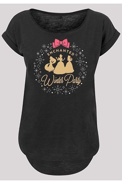 F4NT4STIC Damen Princess Enchanted Winter Party With Ladies Long Slub Tee
