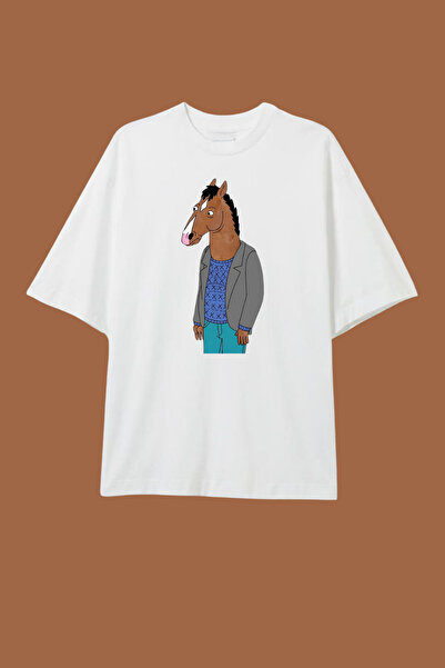 Dupe Design تي شيرت بوجاك هورسمان كبير الحجم مطبوع