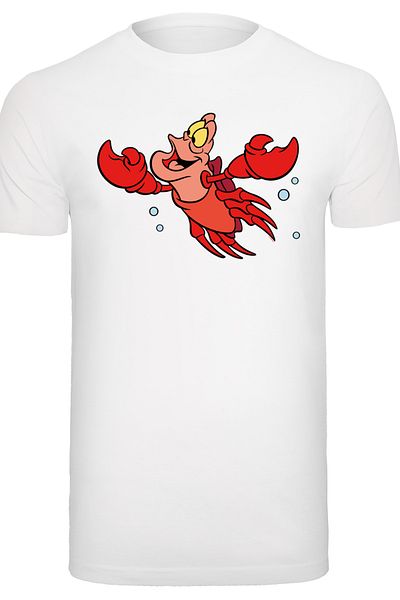 F4NT4STIC Herren Disney The Little Mermaid Sebastian Bubbles With T-shirt Round Neck