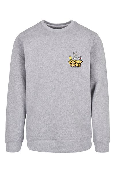 F4NT4STIC Herren Looney Tunes Group Faux Pocket und Looney Tunes -opt B Nacken mit einfachem Rundhalsausschnitt