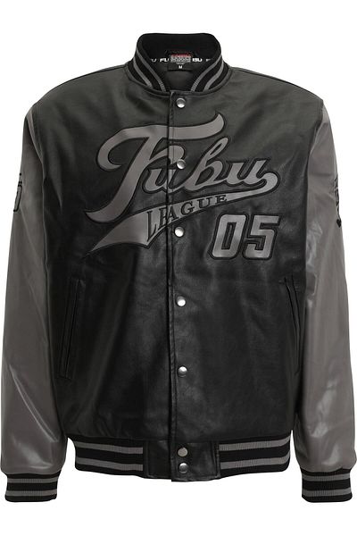 FUBU Herren Fm231-024-1 Varsity Leather Jacket