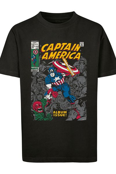 F4NT4STIC Damen Marvel Captain America Album Issue Cover With Ladies Oversized Boyfriend Tee