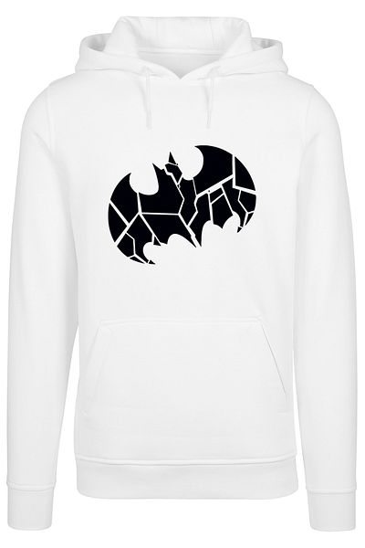 F4NT4STIC Herren Batman Logo Shattered With Fitted Heavy Hoody