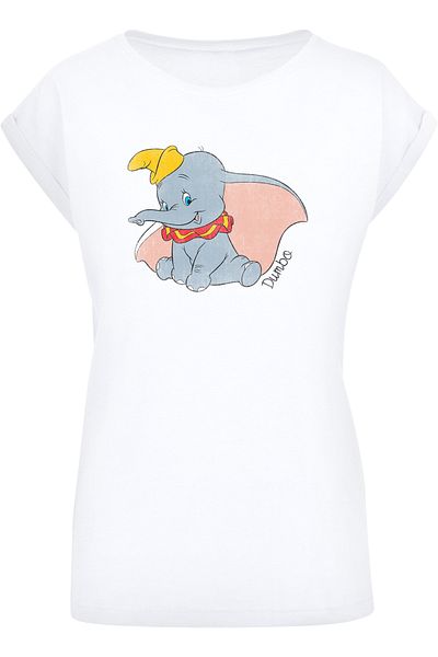 F4NT4STIC Damen Desny Dumbo-classic With Ladies Extended Shoulder Tee
