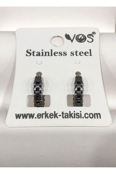Bijutek Stainless Steel Men's Steel Patterned and Dangle Earrings