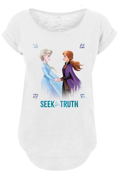 F4NT4STIC Damen Disney Frozen 2 Elsa und Anna suchen die Wahrheit mit langem Slub-T-Shirt