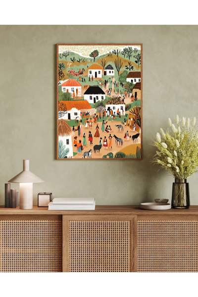 woodhomeworks Tek Parça Salon Ofis Dekor Tablo Ttk