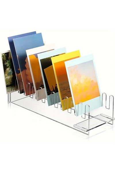 Pleksivent Transparent Black Plexi Business Card Holder for Office Desk |   Organizer Stan