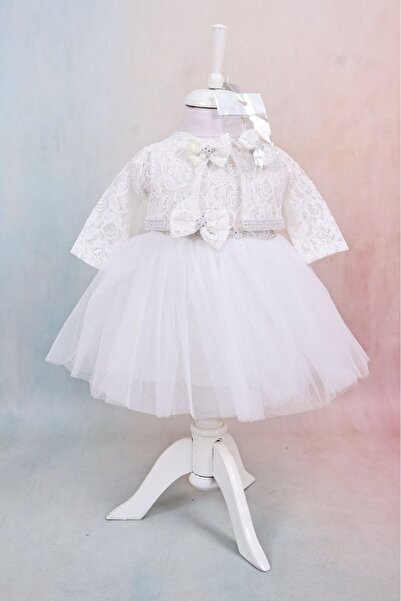 Sedefinokids kız bebek bolerolu elbise