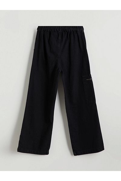 LC Waikiki Lcw Kids Black Elastic Waist Girls' Jeans