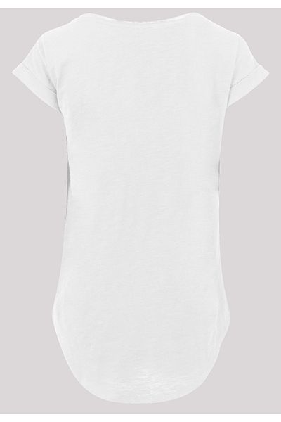 F4NT4STIC Damen Friends Text Logo -wht With Ladies Long Slub Tee