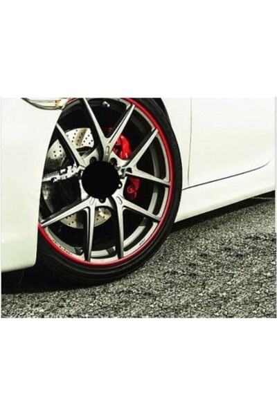 Unikum Jant Çevresine 10 Metre 9 Mm Sportif Kırmızı Şerit Jant Bandı
