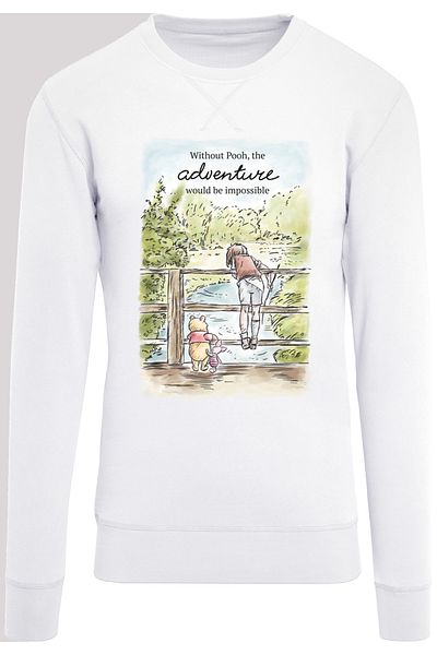 F4NT4STIC Herren Disney Winnie The Pooh Adventure - weiß mit leichtem Rundhals-Sweatshirt