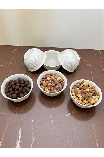 ALCE 6 Ceramic Snack Bowl Compote Appetizer Soup Bowl