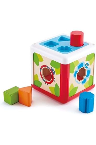 Hape Shape Sorting Box | Wooden Animal Shape Sorter Toy Skills Development Baby Toy, 12M+