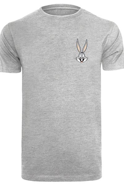 F4NT4STIC Herren Looney Tunes Bugs Bunny Breast Print With T-shirt Round Neck