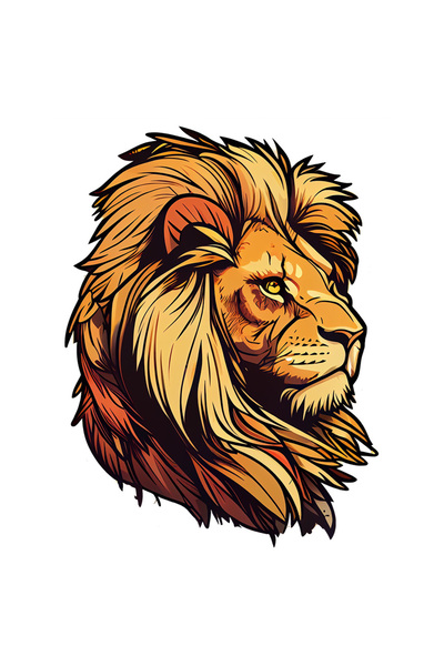 StoryGift Romania Sticker Adeziv 90CM Cu Portret Animat Leu, Filmul Regele Ju...