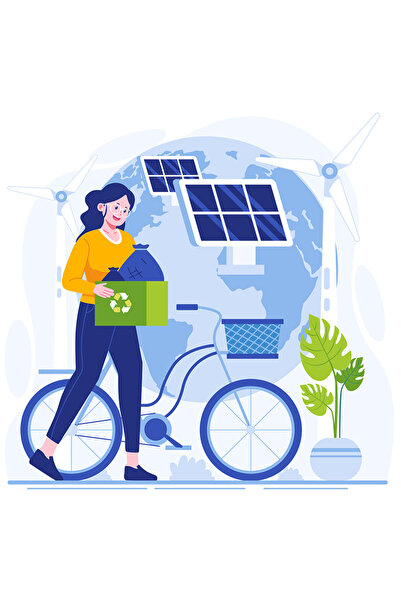 StoryGift Romania Sticker Adeziv 90CM Cu Ecologie, Reciclare, Panou Solar, En...