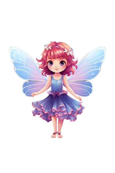 StoryGift Romania Sticker Autocolant 70CM cu o zana vesela si imbujorata, ilu...