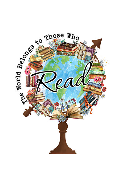 StoryGift Romania Sticker Autocolant 70CM cu multe teancuri de carti in jurul...