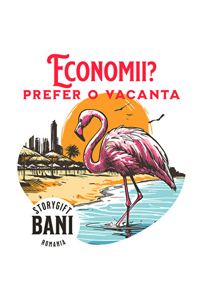 StoryGift Romania Sticker Autocolant 70CM Adeziv falmingo roz pe plaja Economii prefer vacanta iubitorii de cala