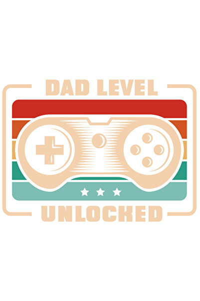 StoryGift Romania Sticker Adeziv 90CM Cu Mesajul Dad Level Unlocked, Maneta Play Station, Viitor Tatic, De Famil