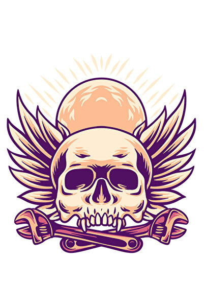 StoryGift Romania Sticker Adeziv 90CM Cu Craniu, Dinti, Soare, Aripi, Cheie, ...