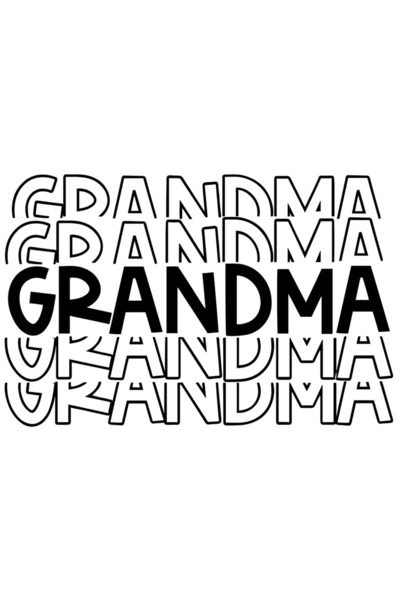 StoryGift Romania Sticker Eticheta 50CM Cu Text In Engleza Repetat Grandma, B...