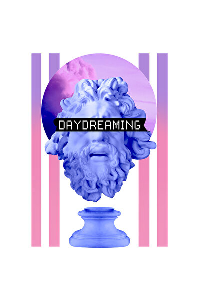 StoryGift Romania Sticker Eticheta 50CM Cu Portret Barbatesc Sculptura Stil G...