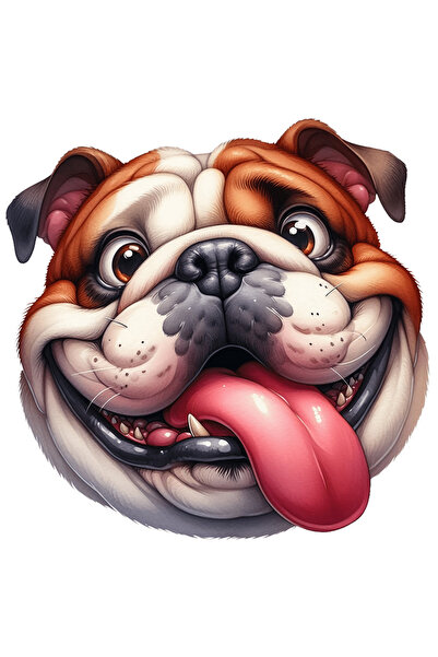 StoryGift Romania Sticker Autocolant 70CM cu un cap de caine, ilustratie, ves...