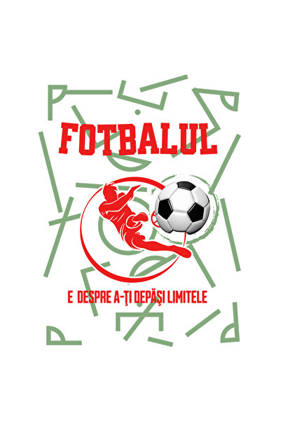 StoryGift Romania Sticker Adeziv 90CM Adeziv Jucator de fotbal loveste mingea...