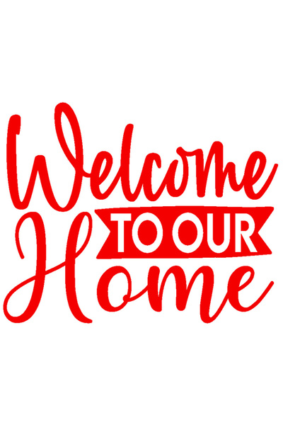 StoryGift Romania Sticker Autocolant 30CM Exterior cu mesaj de intampinare in engleza "Welcome to our home" , Vi