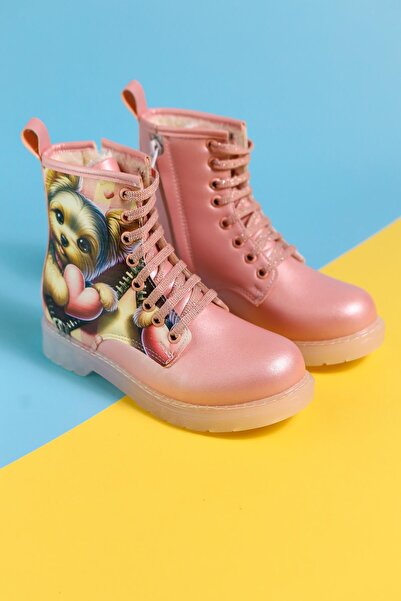 Limoya Elena Pembe Çizgi Karakter Baskılı Bağcıklı Çocuk Bot