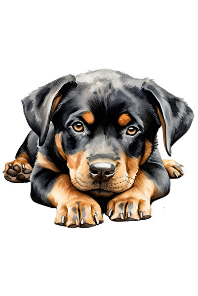 StoryGift Romania Sticker Cu Un Catel Tristut, Serios, Grija, Cuminte, Priete...