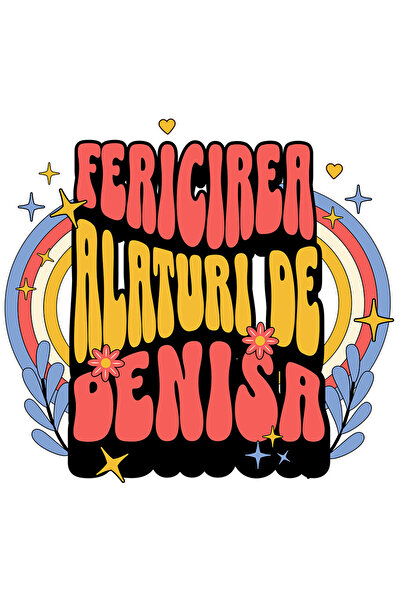 StoryGift Romania Sticker Adeziv 90CM cu Mesaj Romantic Text Fericire alaturi...