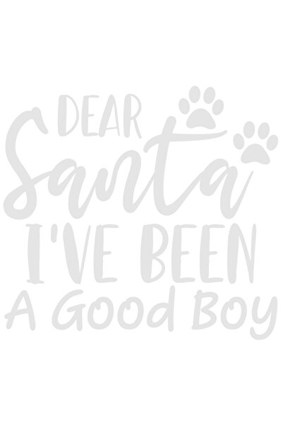 StoryGift Romania Sticker Exterior cu labute si mesajul "Draga mosule, am fost un baietel bun" , Vinyl Alb,