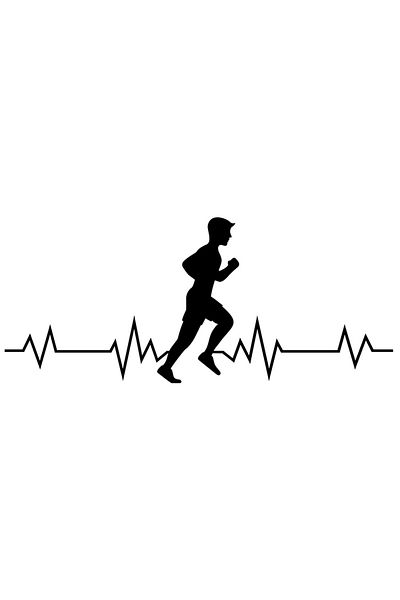 StoryGift Romania Sticker Adeziv 90CM Exterior cu un baiat care alearga - cardio sport efort , Vinyl Negru, 90 cm
