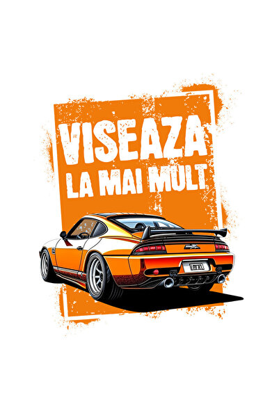 StoryGift Romania Sticker Adeziv 90CM cu Masina DE Curse Modificata Portocali...