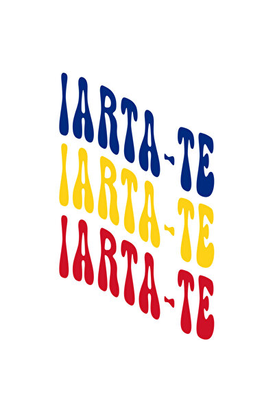 StoryGift Romania Sticker Autocolant 70CM Cuvantul Iarta-te, in Culorile Stea...