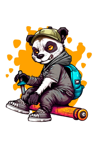StoryGift Romania Sticker Autocolant 70CM Cu Panda, Ghiozdan, Sapca, Adidasi,...