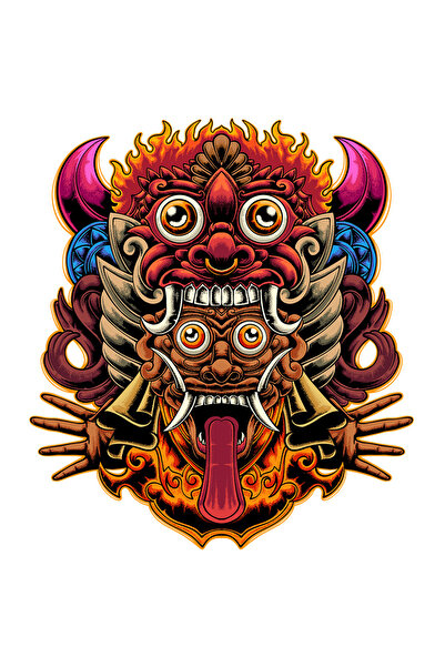 StoryGift Romania Sticker Autocolant 70CM Cu Totem, Maias, Maini, Demoni, cu ...