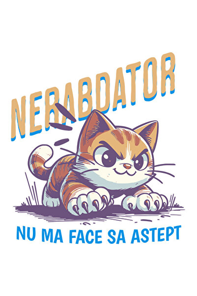 StoryGift Romania Sticker Adeziv 90CM cu Pisica Furioasa Cu Gheare Text Nerab...