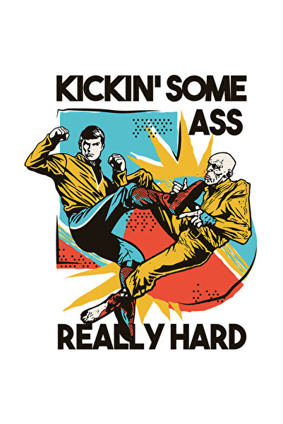 StoryGift Romania Sticker Eticheta 40CM Cu Mesaj Kickin' Some Ass Really Hard...