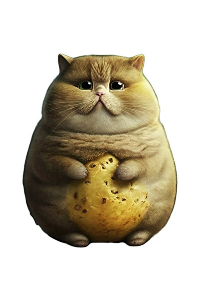 StoryGift Romania Sticker Autocolant 70CM Cu Pisica Pufoasa care tine un Furs...