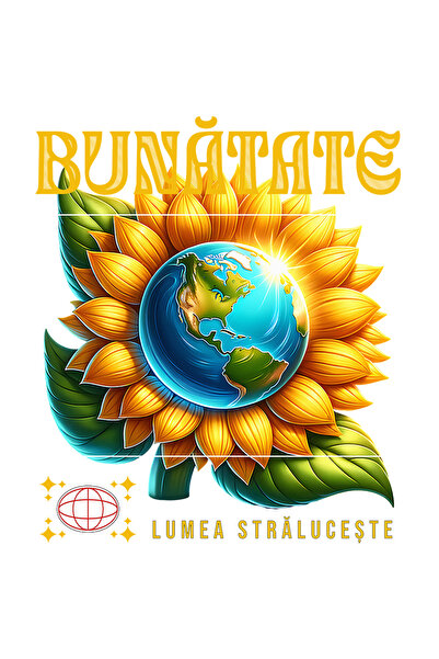 StoryGift Romania Sticker Adeziv 90CM Adeziv Floarea soarelui glob pamantesc ...