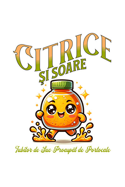 StoryGift Romania Sticker Eticheta 50CM Adeziv Citrice si soare suc de portoc...