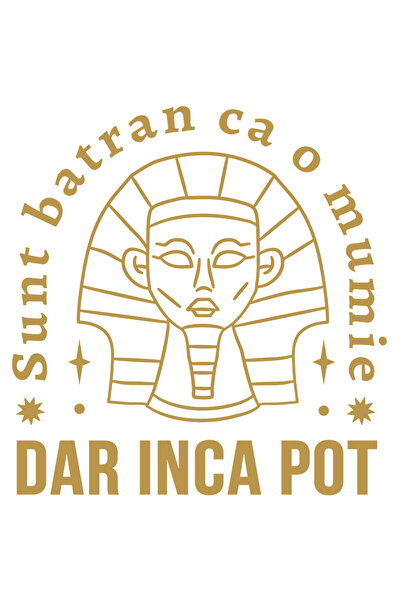 StoryGift Romania Sticker Autocolant 70CM Cu Mesajul Haios Sunt Batran Ca O M...