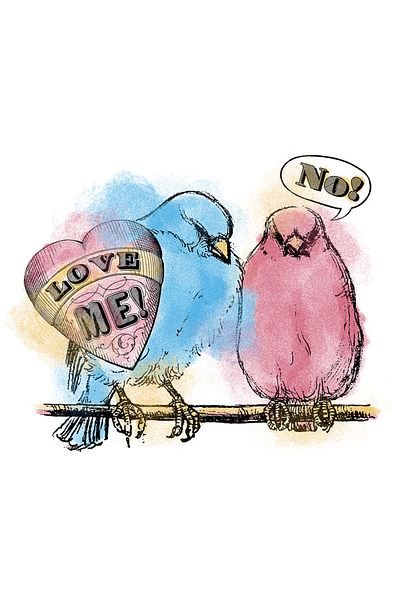 StoryGift Romania Adhesive Sticker 90CM With Message In English Love Me, Heart, Birds, Branch, Love, With Edges A
